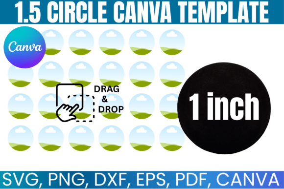 1.5 Circle Label Canva Template: Graphics for Real Branding