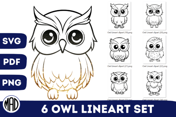 6 Owl Cliparts and Canva Frames: Graphics for Smart Canva Sellers