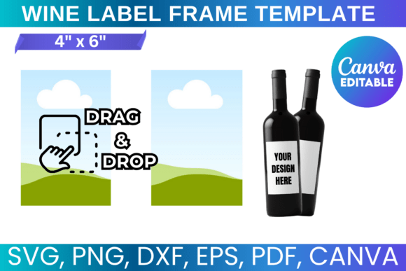 750ml Wine Label Canva Template: Graphics for Sellers