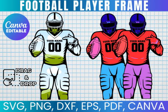 American Football Canva Frame Template: Graphics for Real Publishing