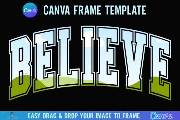 Believe Christmas Canva Frame Graphics