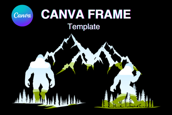 Bigfoot Canva Frame Yeti Photo Frame