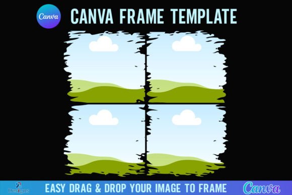 Brushstroke Canva Frame Distressed Brush Graphics