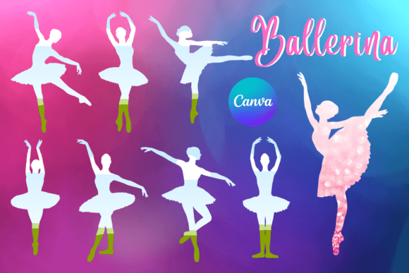 Canva Frame Template Ballerina Add Photo Graphics