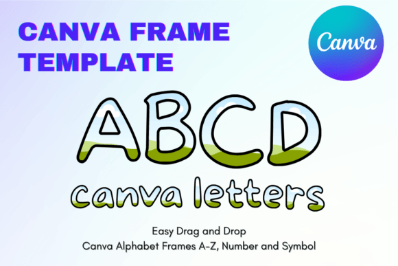 Canva Letters Frame Alphabet TemplateC15 Graphics