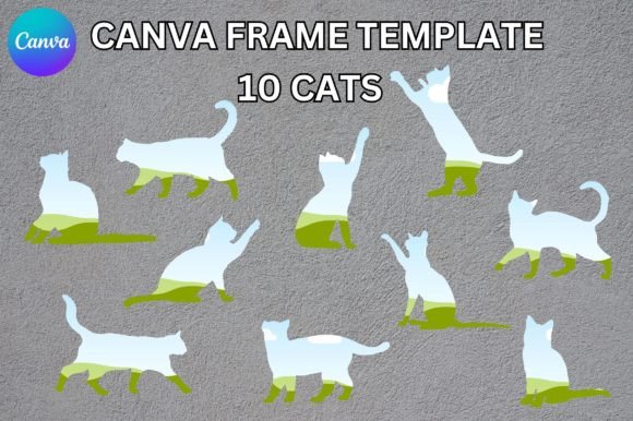 Cats Canva Frame Template