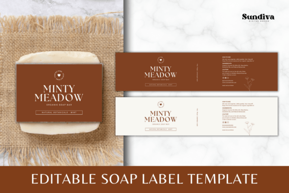 Custom Soap Bar Label Canva Template 2 Graphics