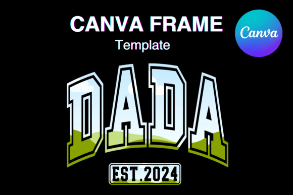 DADA Canva Frame Template Varsity Sport Graphics