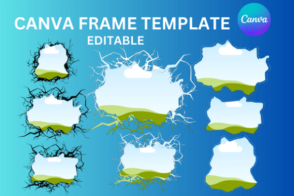 Fall Cracked Border Canva Frame Template