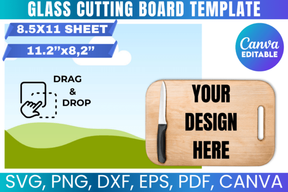 Glass Cutting Board Canva Template: Graphics for Real Local Branding