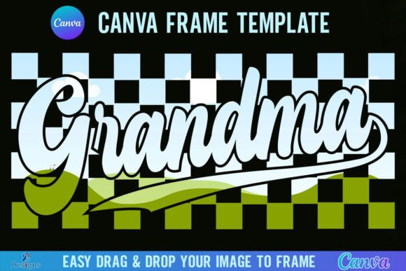 Grandma Checkered Canva Frame Template: Graphics for Warm, Authentic Branding
