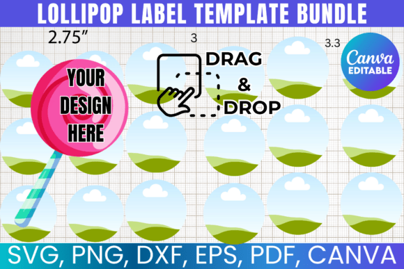Lollipop Label Canva Template Bundle: Graphics for Real Publishing