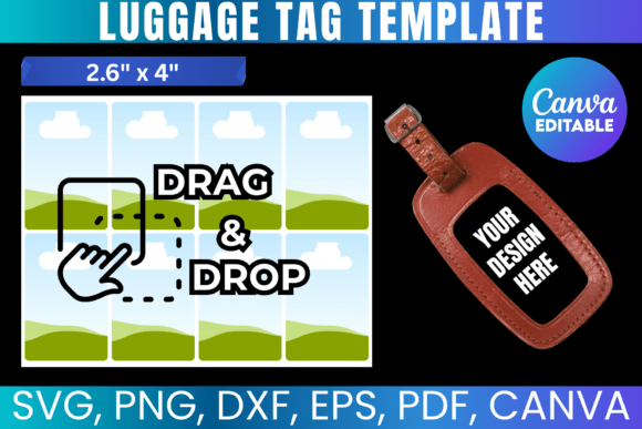 Luggage Tag Canva Editable Template: Graphics That Travel Well