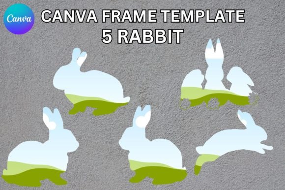 Rabbit Canva Frame Template: Graphics for Real Canva Publishing