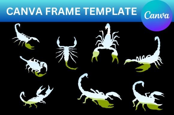 Scorpions Canva Frame Template: Graphics for Bold Handmade Brands