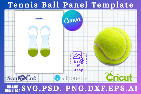 Tennis Ball SVG Canva Template: Graphics for Brand-Ready Campaigns