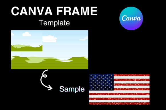 USA American Flag Patriotic Canva Frame: Graphics for Purpose-Driven Publishing