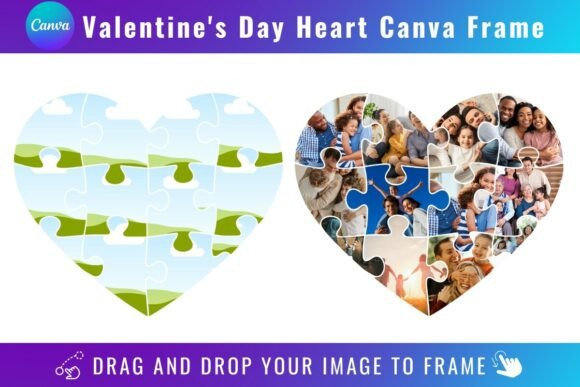 Valentine’s Day Heart Canva Frame Graphics