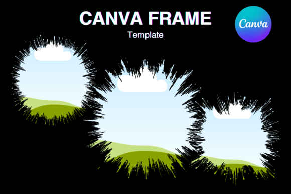 Watercolor Splash Canva Frame Effect_C Graphics
