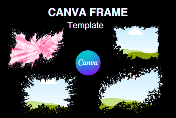 Watercolor Splash Canva Frame Effect: Graphics for Authentic Canva Branding